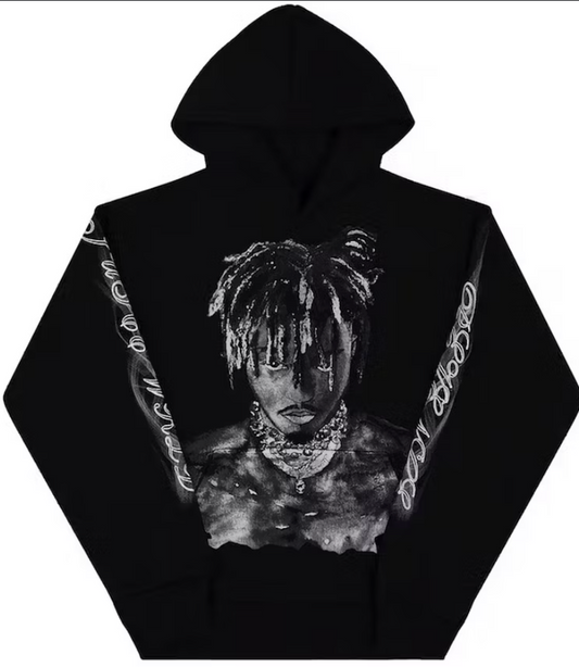 Revenge Juice Wrld 999 Graphite Portrait Hoodie