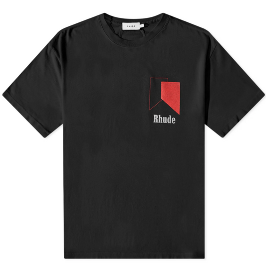 Rhude Track Logo T-shirt Black/Red
