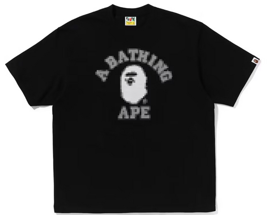 BAPE Pixal College Relaxed Fit Tee Black
