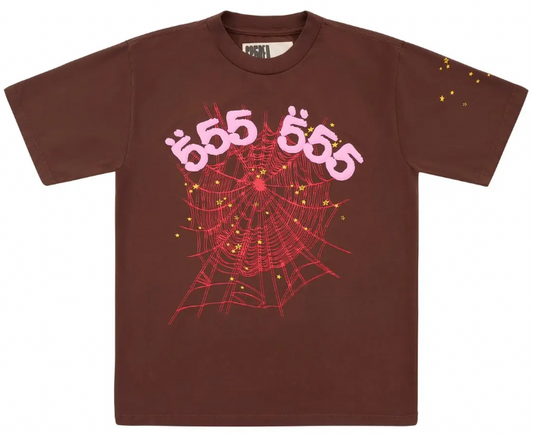 Sp5der Brown Angel Number Tee