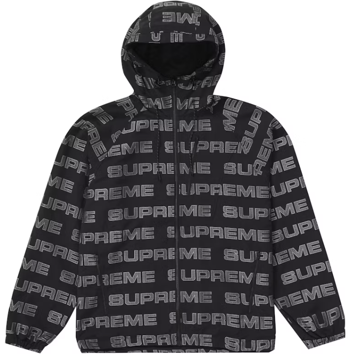 Supreme Logo Ripstop Hooded Track Jacket