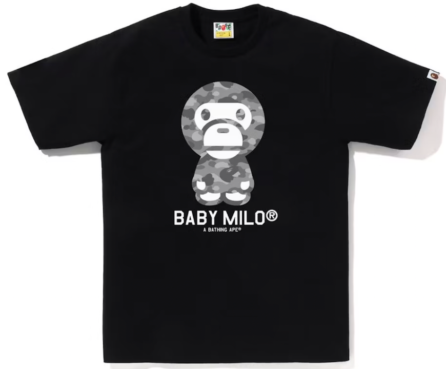 BAPE Honeycomb Camo Baby Milo Tee Black/Grey