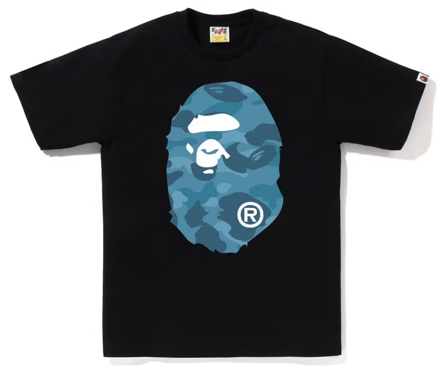 BAPE Honeycomb Camo Big Ape Head Tee