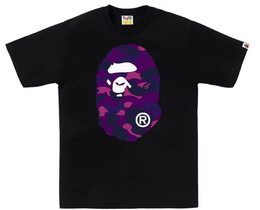 BAPE Color Camo Big Ape Head Tee Black/Purple