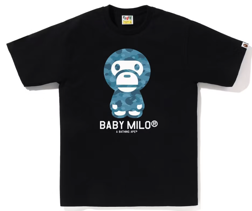 BAPE Honeycomb Camo Baby Milo Tee Black/Blue