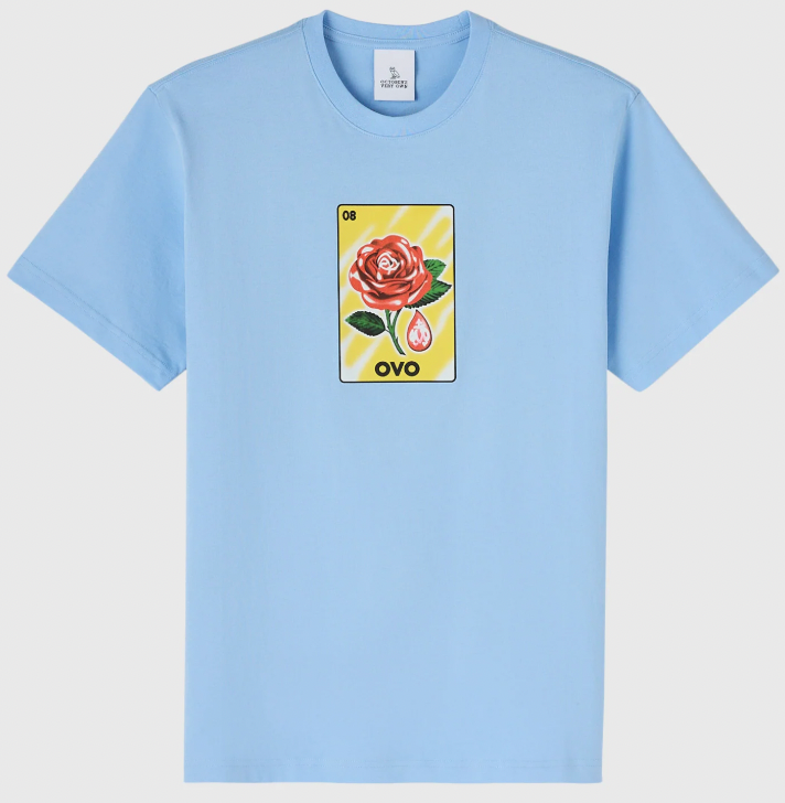 Rose Drop T-Shirt Light Blue OVO