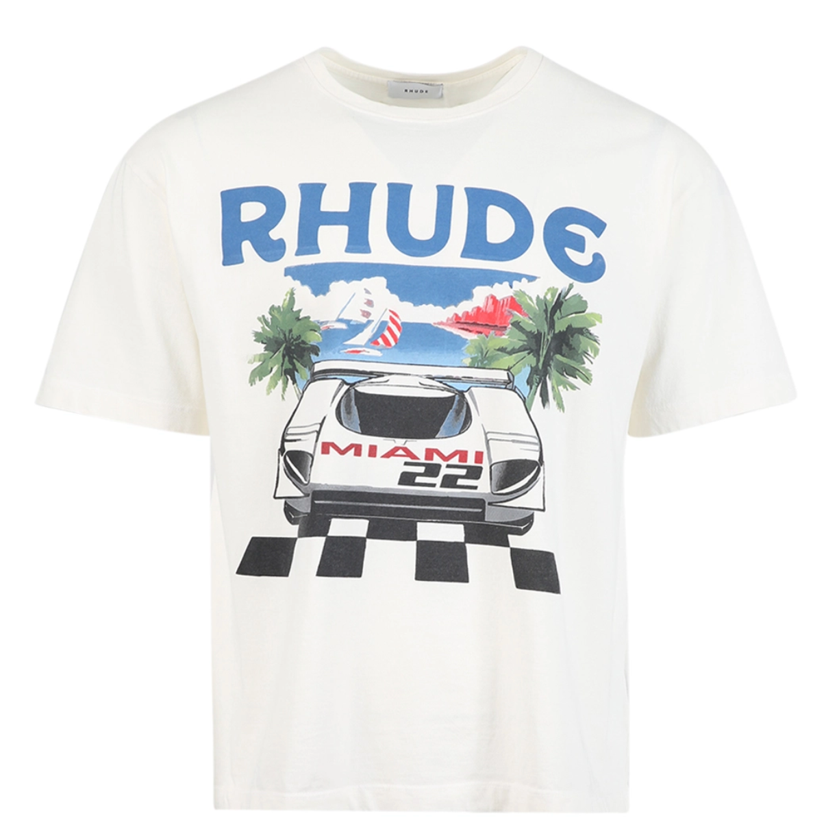 Rhude X The Webster Miami Startline T-Shirt White