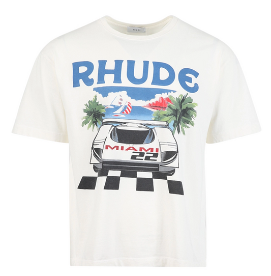 Rhude X The Webster Miami Startline T-Shirt White