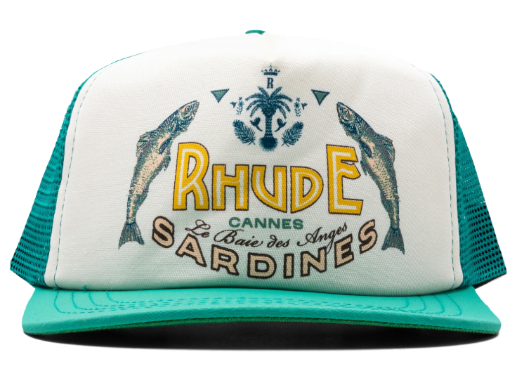 Sardines Trucker Hat Cream/Teal