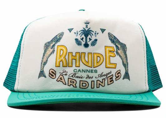 Sardines Trucker Hat Cream/Teal