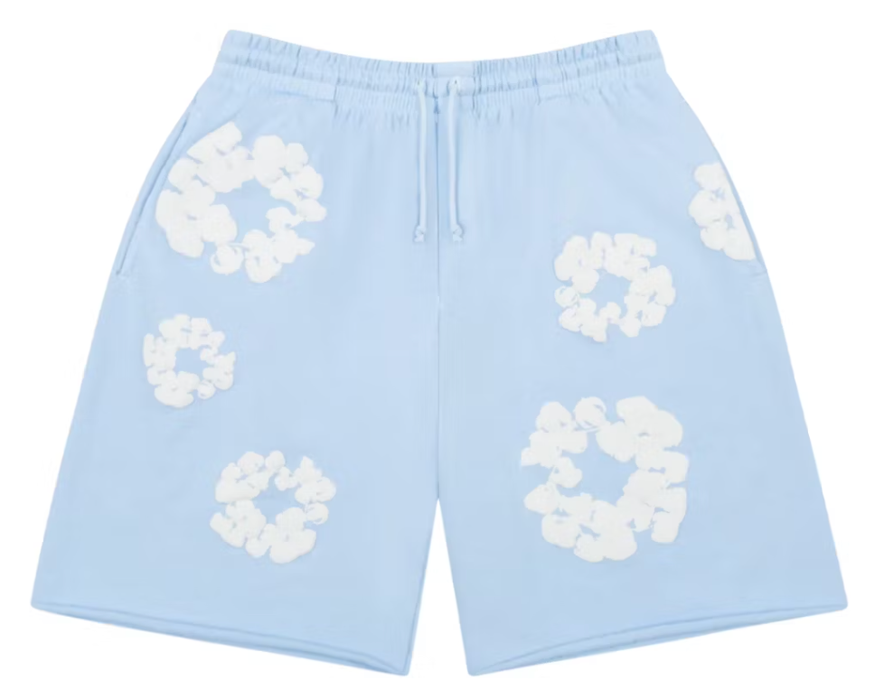 Denim Tears The Cotton Wreath Sweatshorts Powder Blue