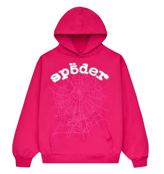 Sp5der Legacy Hoodie Pink/White