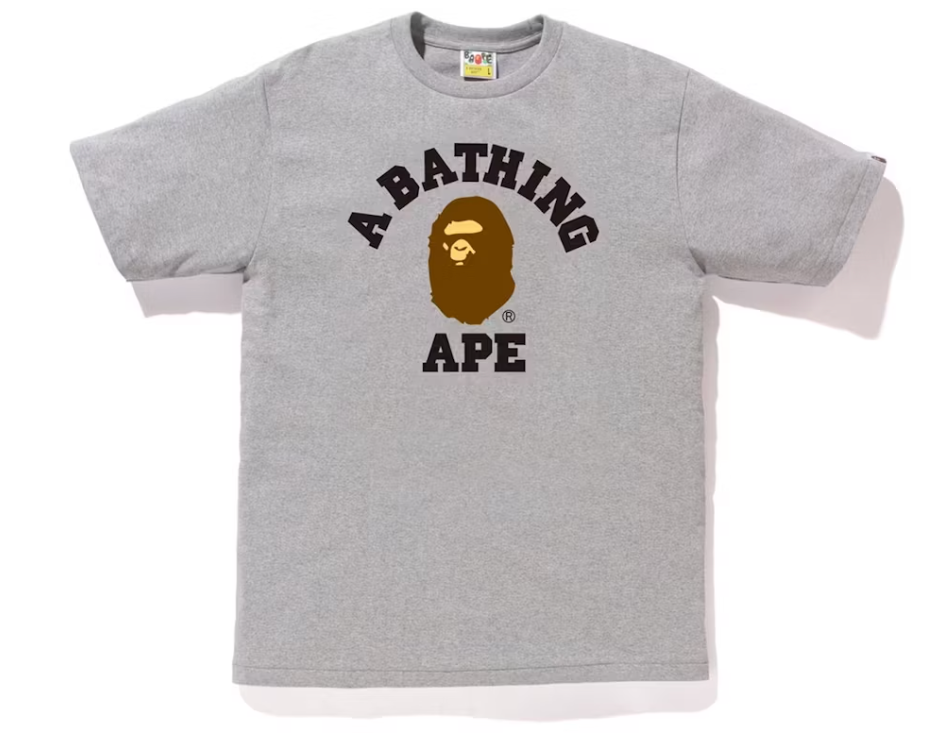 BAPE College Tee Grey