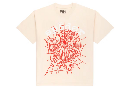 Sp5der Legacy Logo Heavyweight Tee Cream