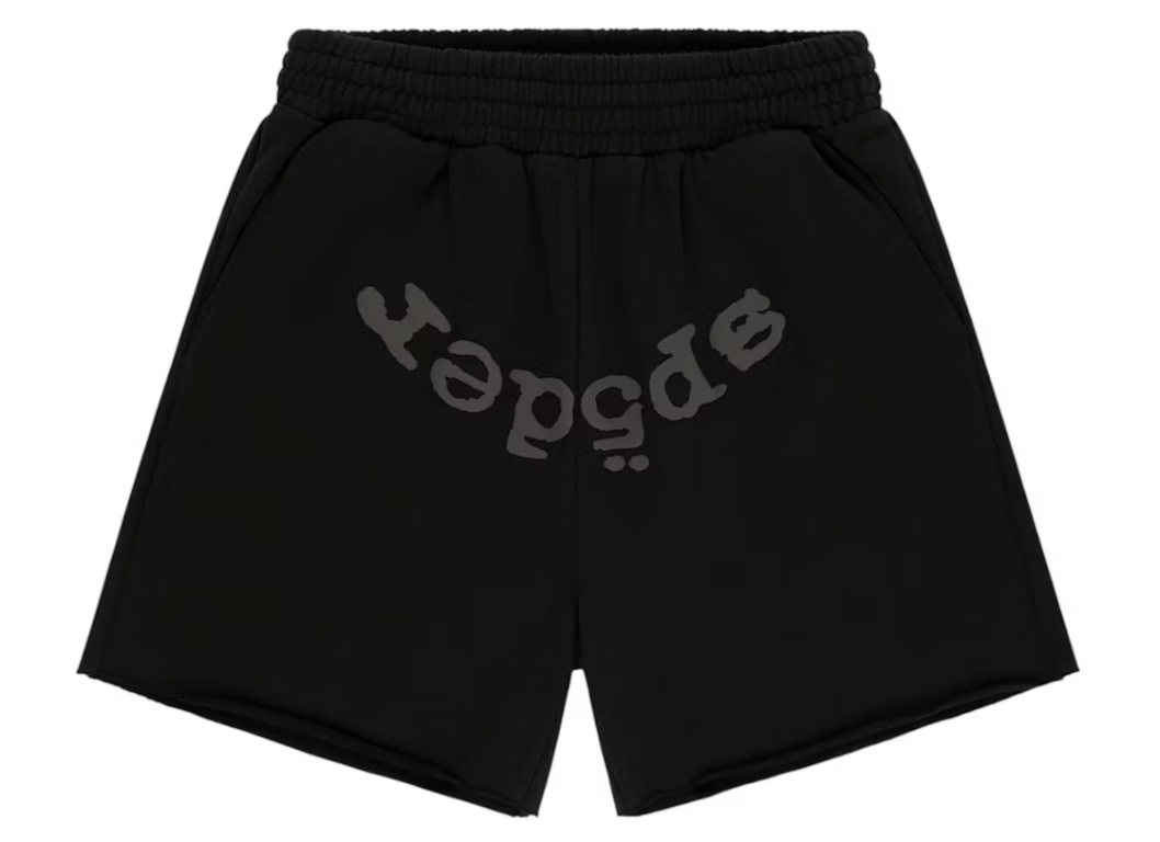 Sp5der OG Web V2 Phantom Sweatshort Black