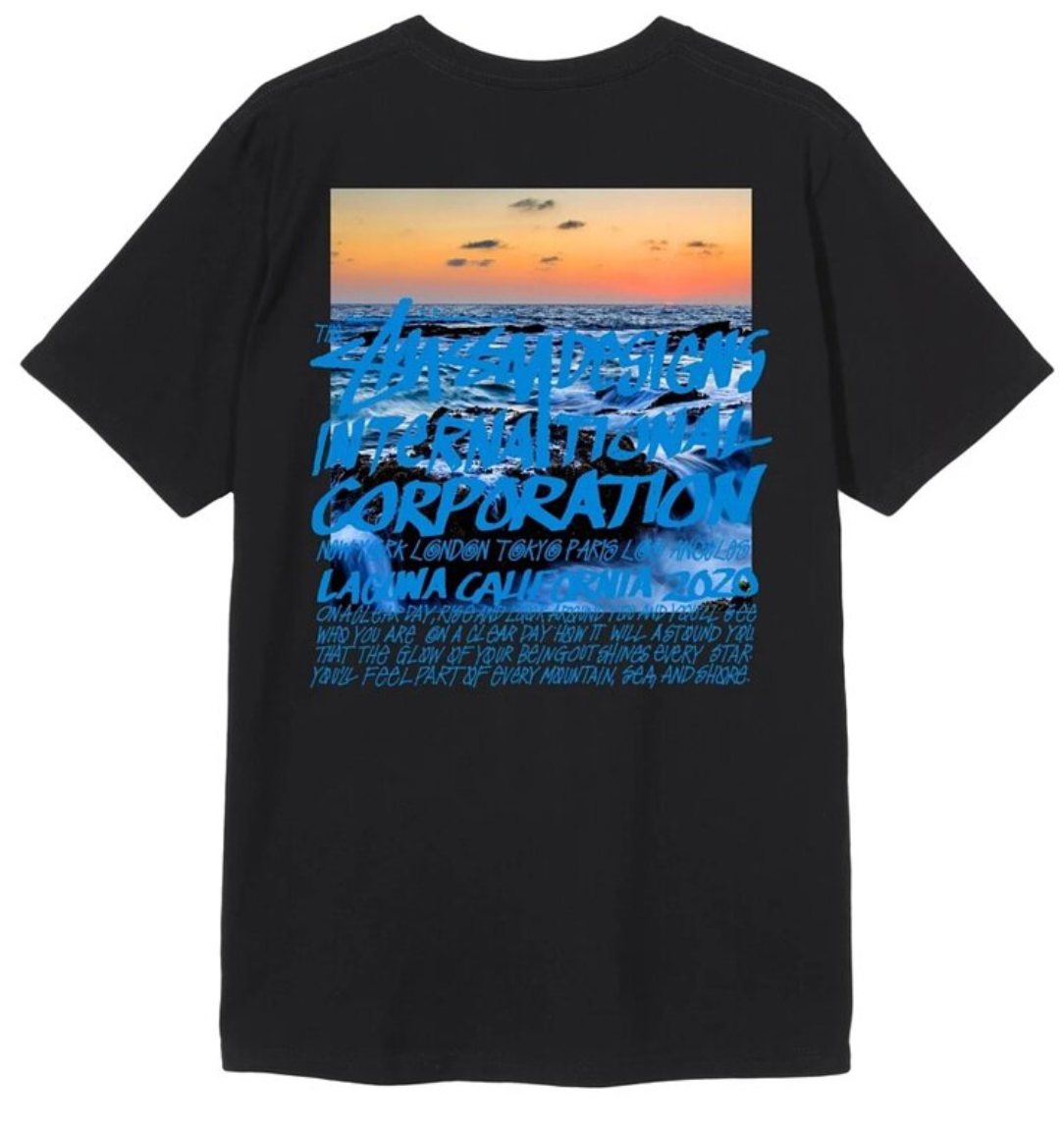 Stussy Clear Day Blue/Black Tee