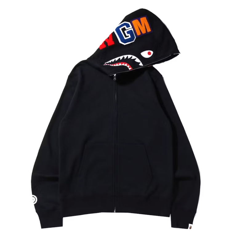 BAPE Shark Full Zip Hoodie (SS22) Black