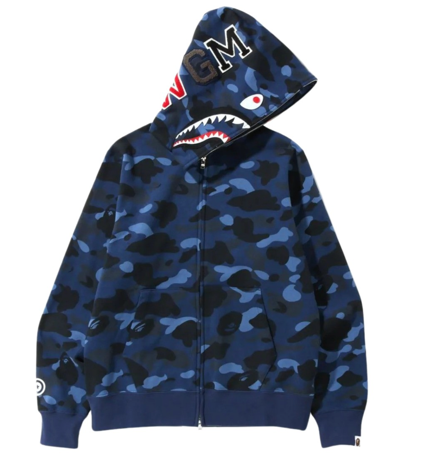 BAPE Color Camo Shark Full Zip Hoodie Blue