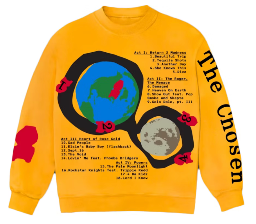 Kid Cudi CPFM For MOTM III Beautiful Trip Crewneck Yellow