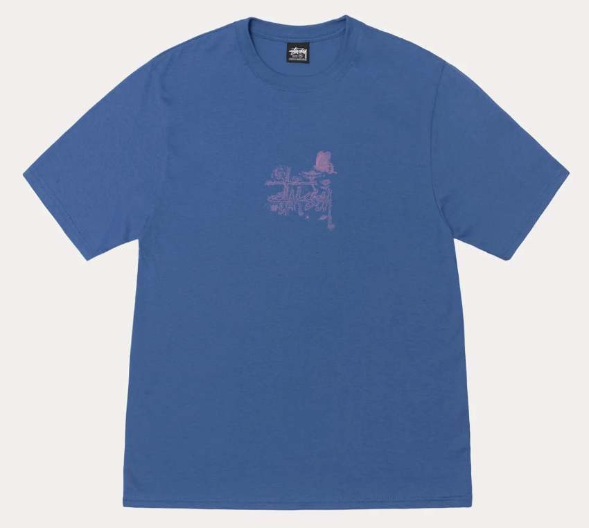 stussy In bloom Tee Blue/pink