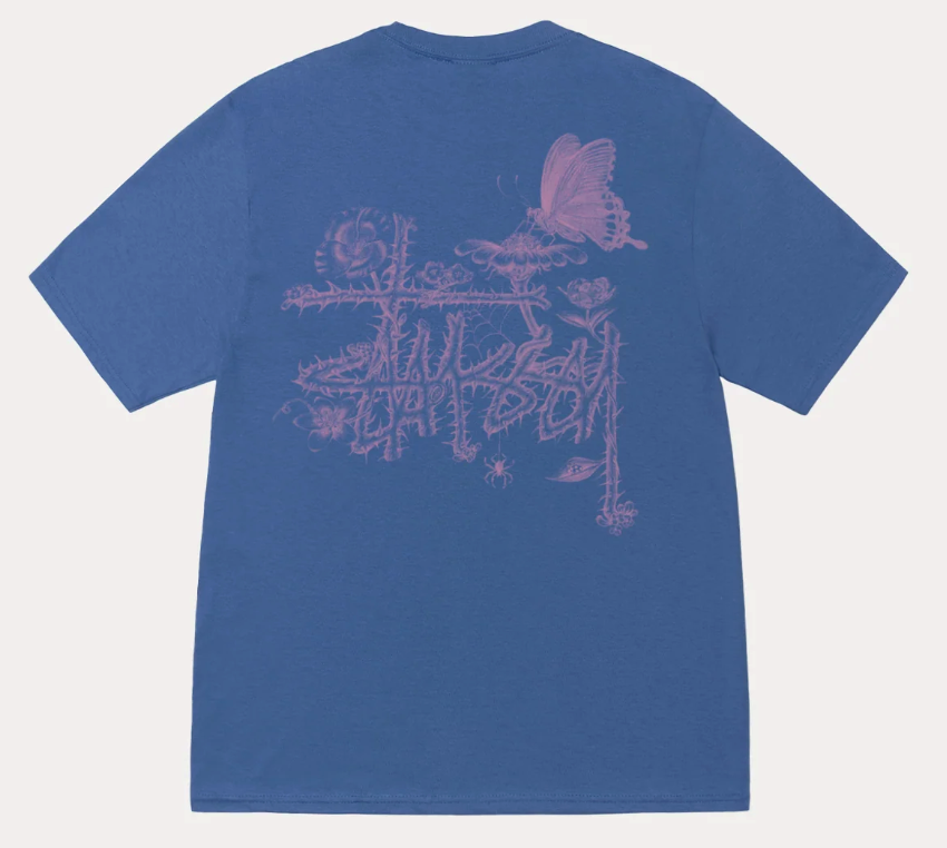 stussy In bloom Tee Blue/pink