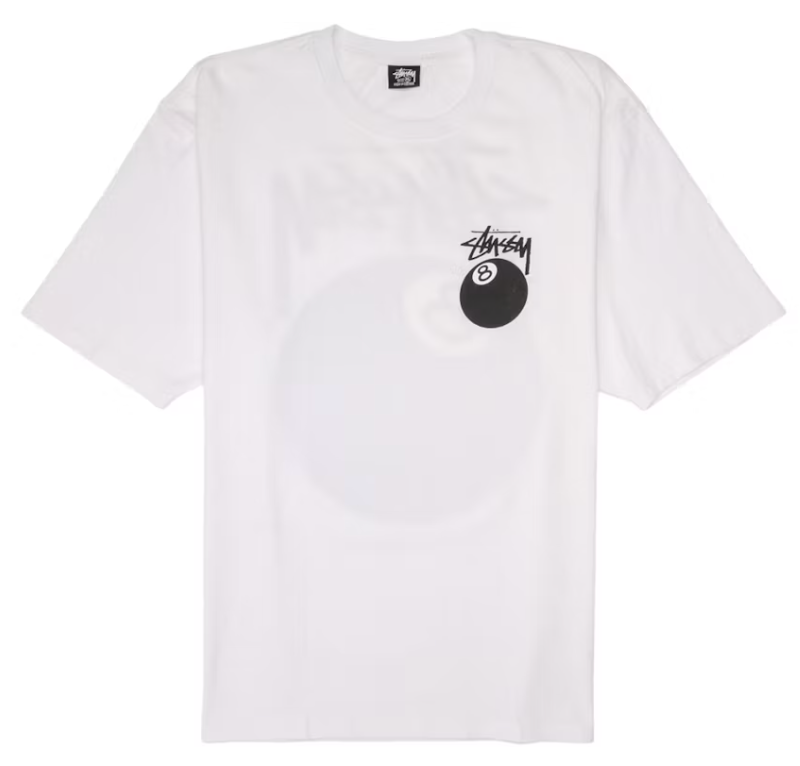 Stussy 8 Ball Tee White