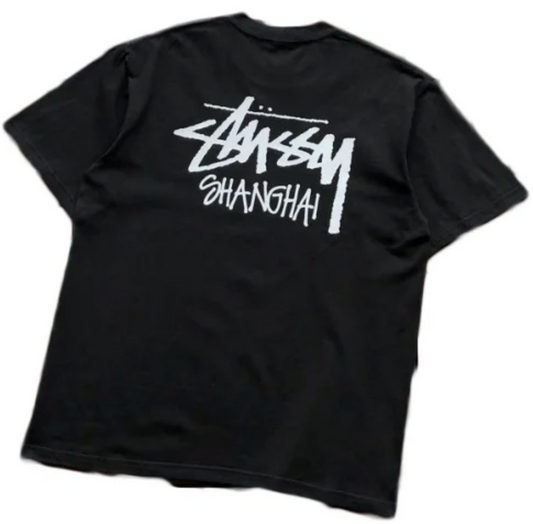 stussy shanghai tee black