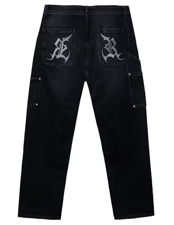 Revenge Catacombs Carpenter Denim Pants Pants Washed Black