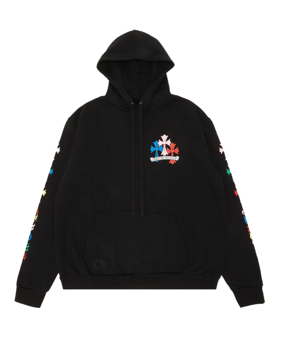 Chrome Hearts Multi Color Cross Hoodie Black