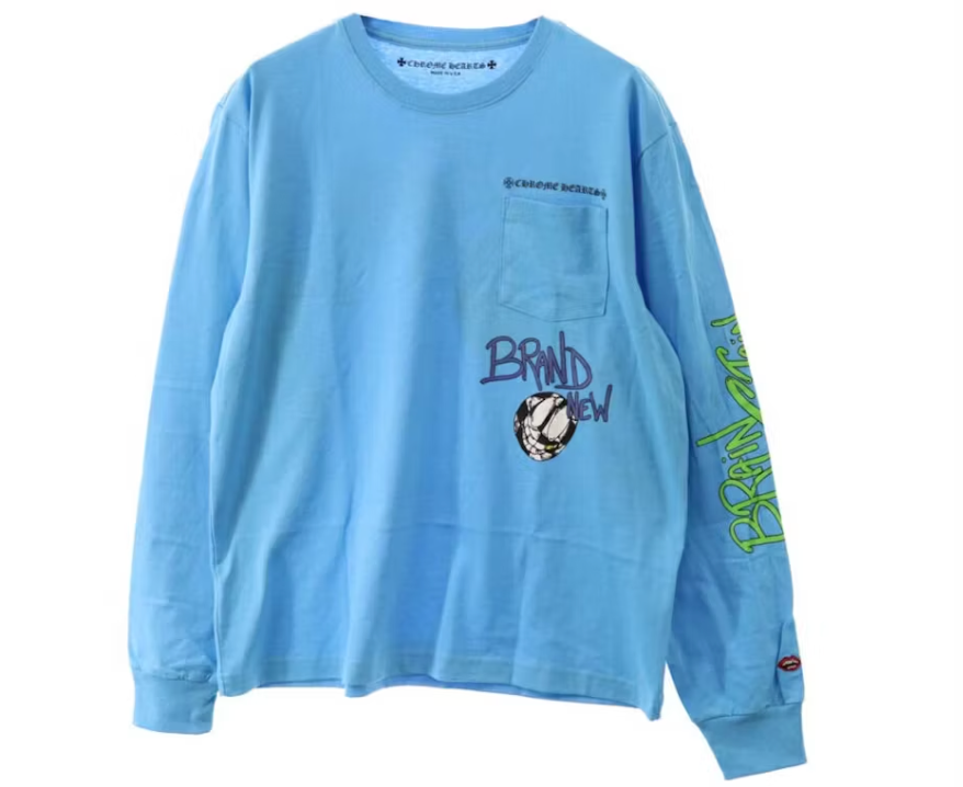 Chrome Hearts x Matty Boy Brain New L/S T-Shirt Blue