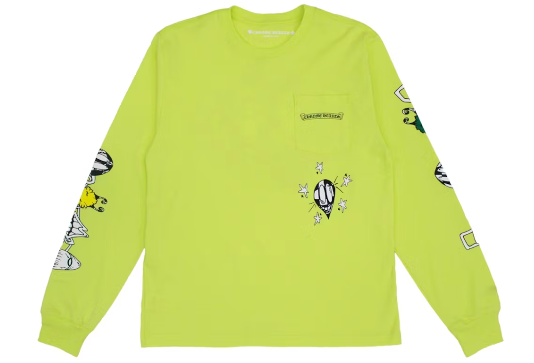 Chrome Hearts Matty Boy Link L/S T-shirt Lime Green