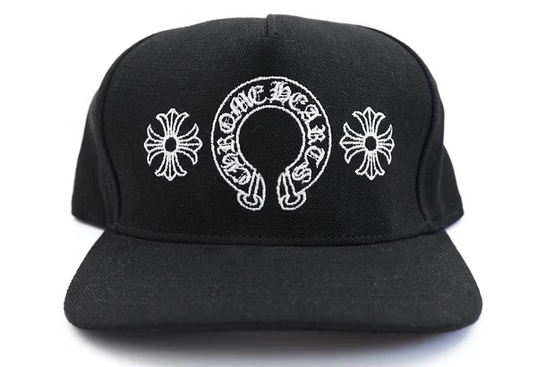 Chrome Hearts Horseshoe Denim Baseball Hat Black