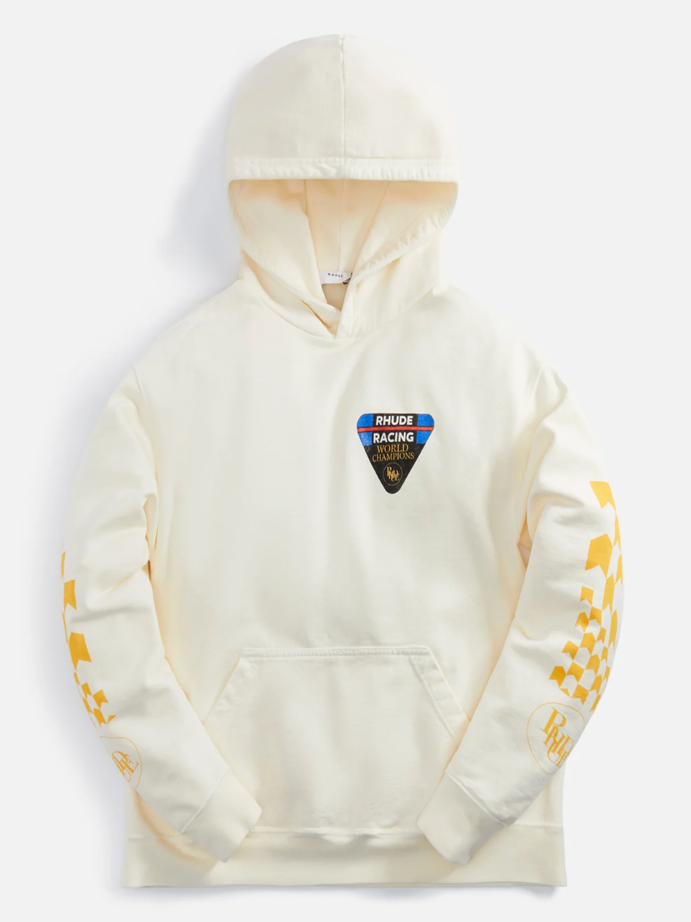 RHUDE Racing World Champion Cream Hoodie
