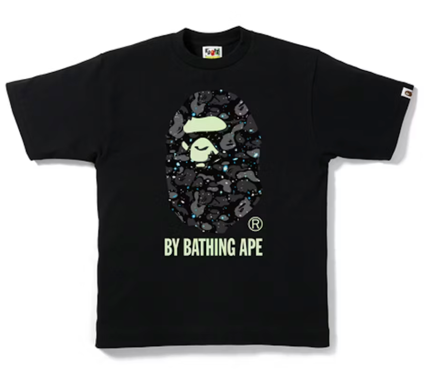 BAPE Space Camo By Bathing Tee Black