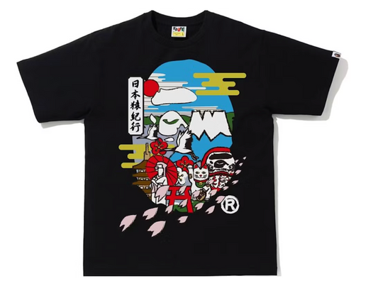 BAPE Japan Culture Ape Head Tee Black