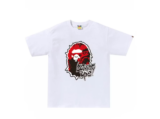 BAPE Mad Ape Head Tee White