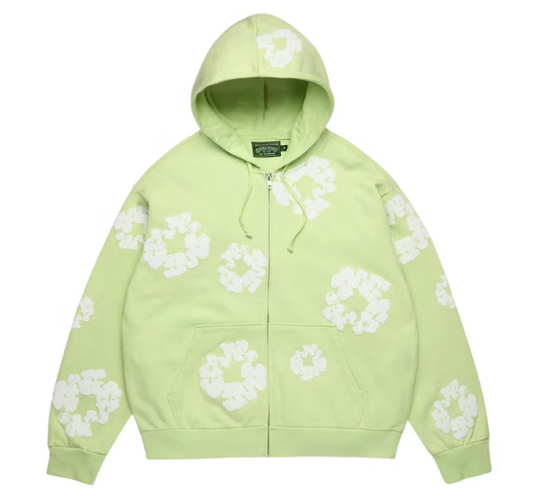 Denim Tears Cotton Wreath Zip Hoodie Mint