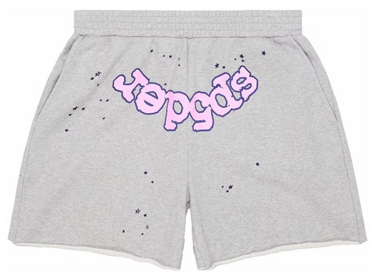 Sp5der OG Web Logo Sweat Short Heather Grey