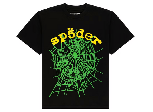 Sp5der OG Web V2 Tee Black/Multicolor
