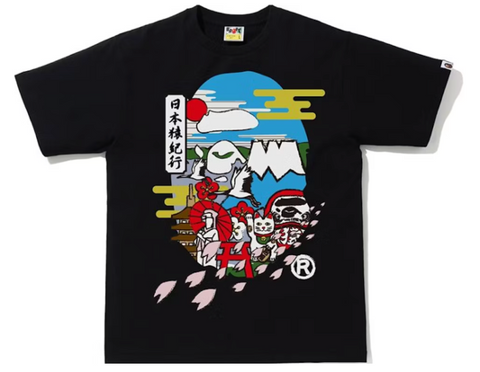 BAPE Japan Culture Ape Head Tee Black