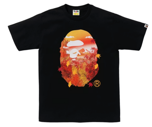 BAPE Japan Autumn Photo Ape Head Tee Black
