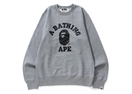BAPE College Crewneck Gray