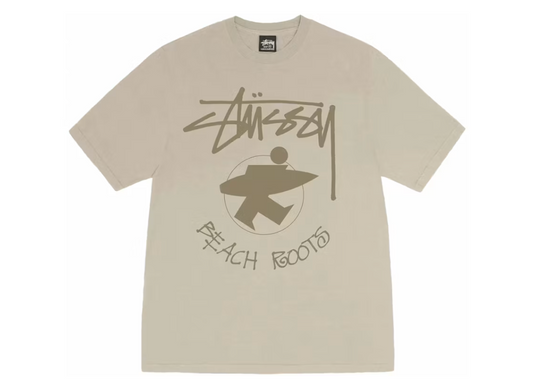 Stussy Beach Roots Pigment Dyed Tee Putty