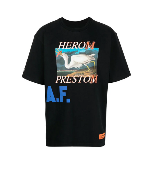 Heron Preston Logo Print AF Oversized T-Shirt Black