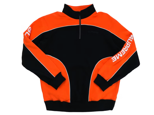 Supreme Speedway Half Zip Sweatshirt Black/Orange