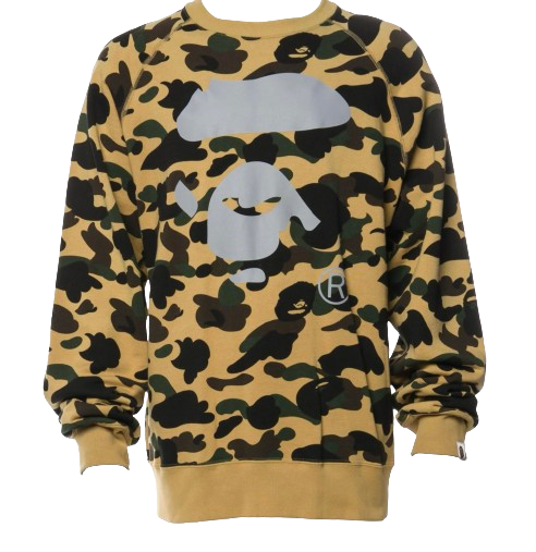 Bape A Bathing Ape Green Camo 3M Reflective Sweatshirt