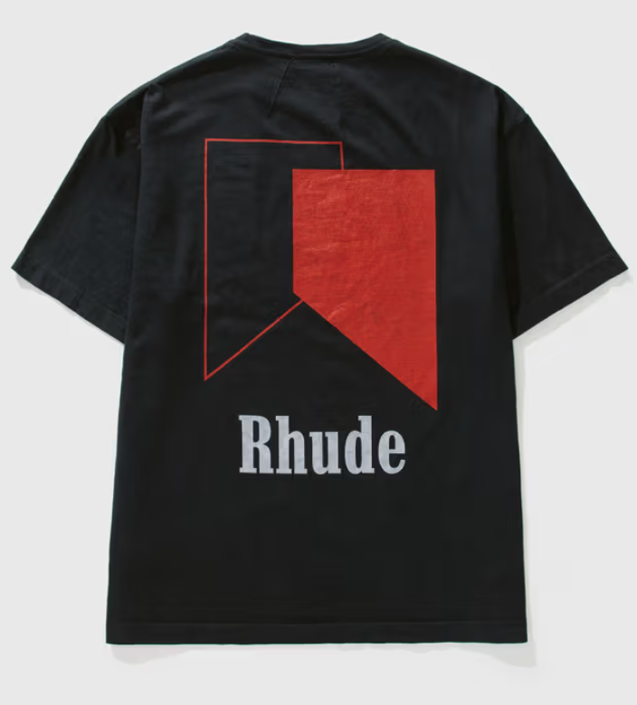 Rhude Track Logo T-shirt Black/Red