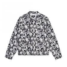 Stussy Beach Mob Bing Jacket Black/White
