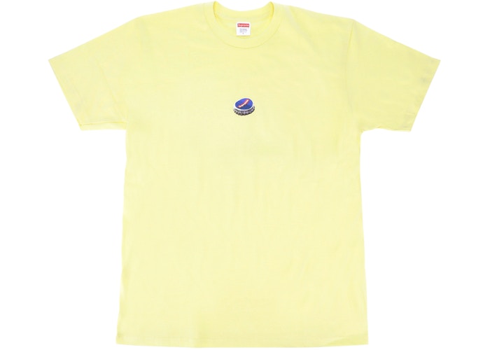 Supreme Bottle Cap Tee Pale Yellow