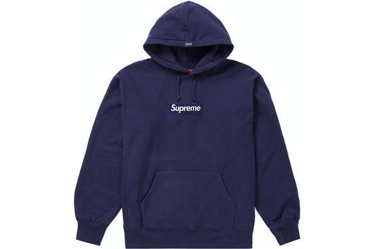 Supreme Box Logo Hooded Sweatshirt (FW21) Washed Navy